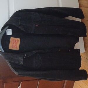 Black Levi's trucker jacket